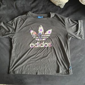 Adidas Colorful Print T-Shirt Black